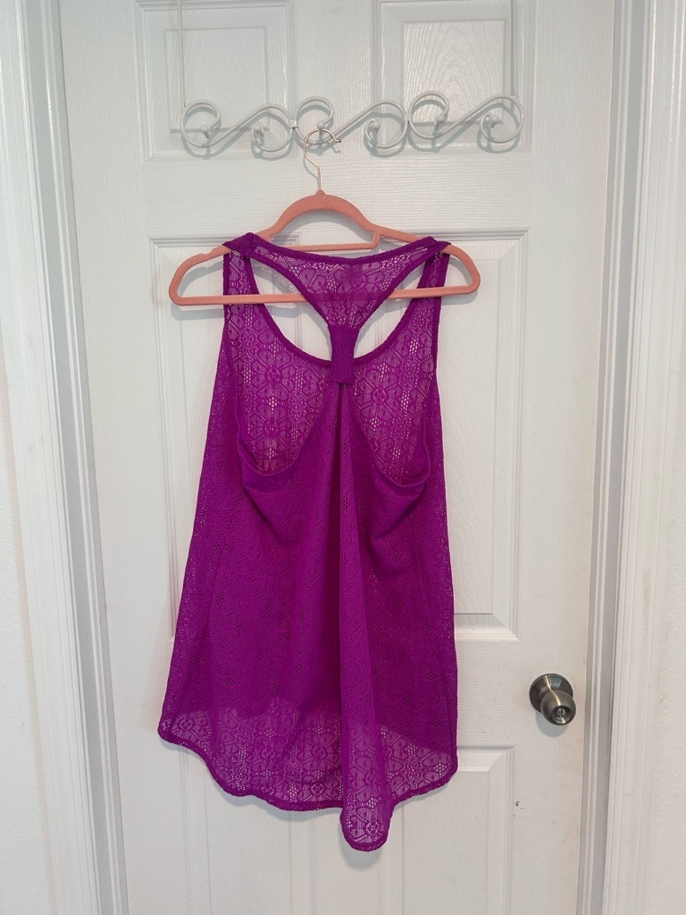 OP Purple Lace Racerback Beach Coverup. Size XL - Picture 2 of 6